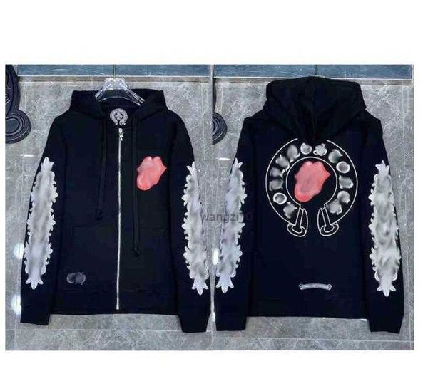 

hoodies & sweatshirts autumn&winter designer brand luxury jackets men print ch loose coat casual pu 9lee p4b5, Black