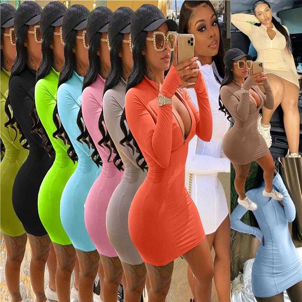 

womens casual print dresses zipper slimming tight scoop neck dress, Black;gray