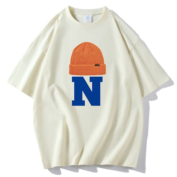 

men's t-shirts men's short-sleeved t-shirt 2023 summer new korean version of loose couples half-sleeve bottoming shirt trend casua, White;black