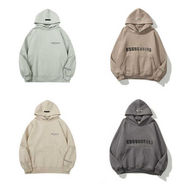 

luxury fashion men's sweatshirts essentials tracksuits letter hoodies men women ess sportswear hooded pant coat sweater pullover coupl, Gray