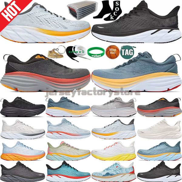 

new one running shoes men women bondi clifton 8 carbon x2 athletic shoe shock absorbing road highway climbing mens womens breathable jogging