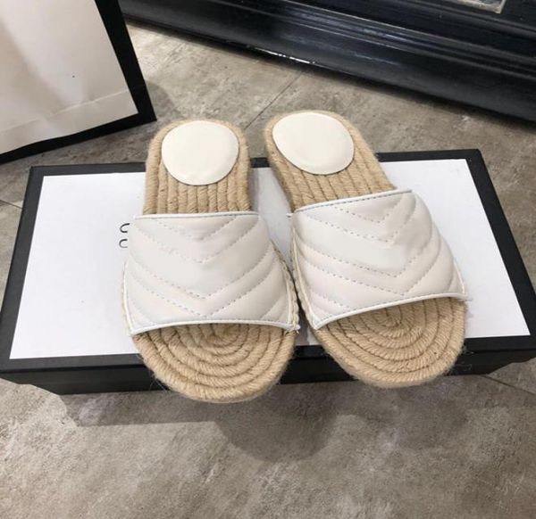 

2021 designer slides women flip flops leather womens sandal slippers double metal black white brown summer beach sandals with box7131778