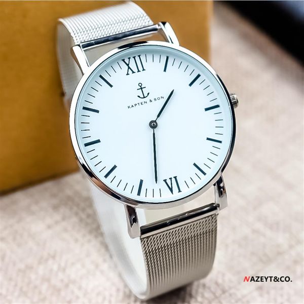 

2020 new women quartz watch casual dress men sports watches fashions mens watches kapten&son wrist watches relojes mujer269i, Slivery;brown