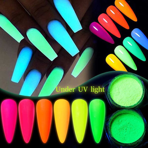 

false nails new design nail powder luminous neon dust fluorescent pigment beautiful nail art manicure easy to wear nail glitter powder j2304, Red;gold