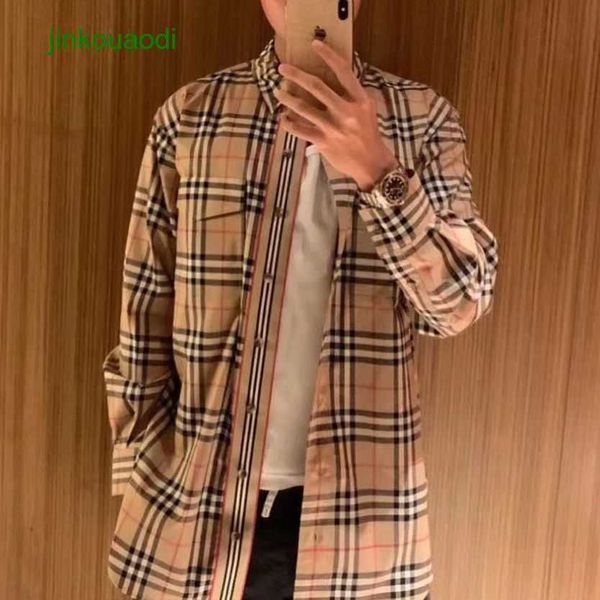 

burbersys spring summer trend plaid men and women's t shirt, White;black