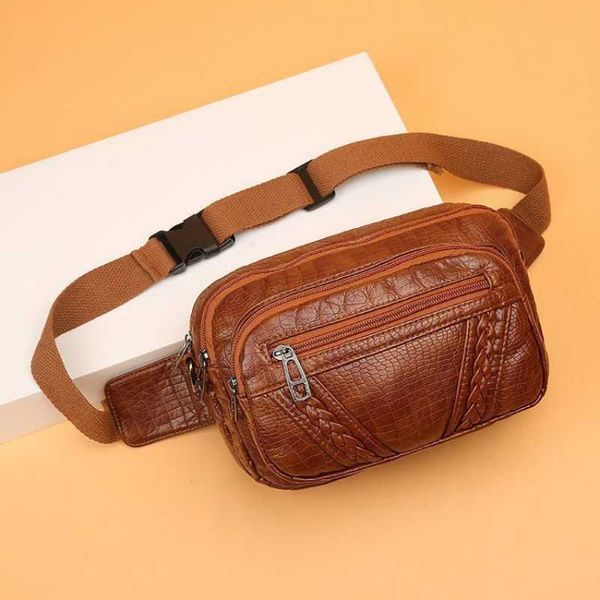 

evening bags soft leather women's waist bag new versatile chest bag retro multipurpose singleshoulder messenger bag j230419