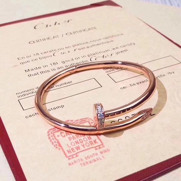 

designer bracelet for women nail bangles men titanium steel bracelets gold silver rose nail bracelet couple jewelry just carti luxury classi, Golden;silver