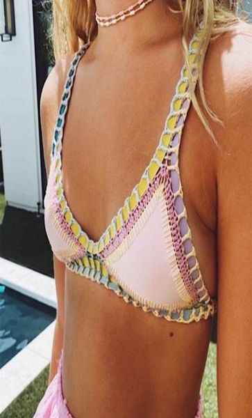 

crochet swimwear for female knitted swimsuits neoprene bikini beachwear boho style swimsuit two pieces bathng suits 2202241457737