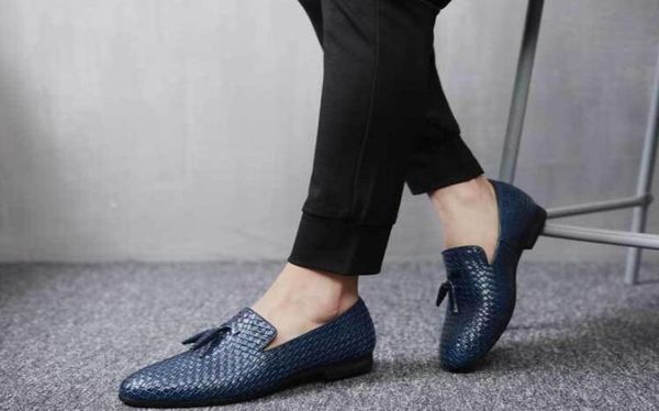 

new arrival men039s casual loafers dress shoes tassel italy style man homecoming party wedding shoes business leather shoes 2465214210, Black