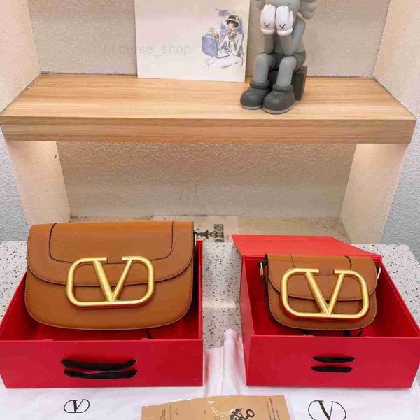 

women's designer evening new bag classy valentinoes saddle original layer cowhide large letter genuine v-button leather one shoulder cr