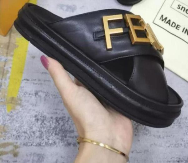 

2022 fashion women sandal slippers luxury designer lady gentlemen colorful canvas letter anatomic leather slide 6 style model 3541251385, Black