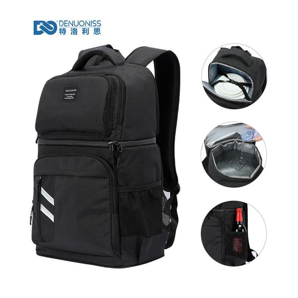 

denuoniss insulated picnic backpack thermo beer cooler bags refrigerator for women kids thermal bag 2 compartment outdoor hiking c216i