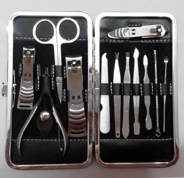 

whole 2016 12pcslot manicure set nail care pedicure scissor tweezer knife ear pick utility nails clipper kit stainless s4532969