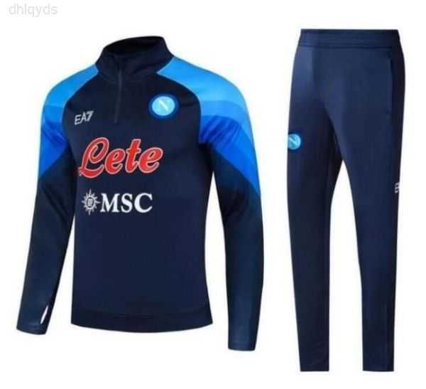 

training 2021 2022 napoli soccer jacket suit 21 22 men kids naples football tracksuit mertens koulibaly long zipper sportswear set 50jpk, Gray