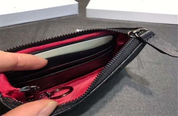

coin purse wallet key pouch designer wallets designers lipstick bag purses card holder with box dustbag caviar lambski8272113, Red;black