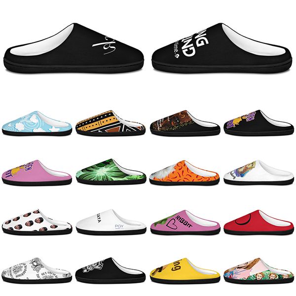 

diy Slippers Custom Slippers Customized Cotton Slippers Men Women Cotton Slippers fashionable antislip antiskid Warm Customized Patterns big Size 41248