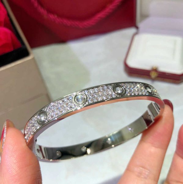 

bangle designer bracelet for women wedding engagement size 17 wide edition diamond bracelets banquet jewelry 3 colors with box motion curren, Black