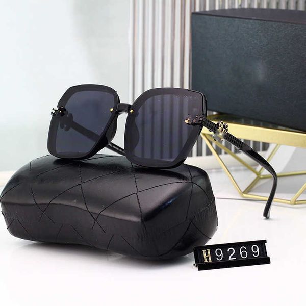 

fashion ch designer cool sunglasses canel 2023 new square glasses of the same style fashionable and advanced overseas net red tide, White;black