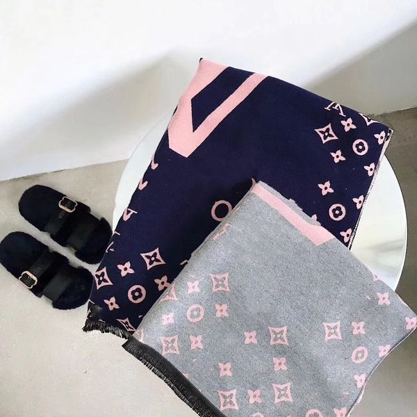 

luxury designer fashion scarves winter cashmere scarfs for ladies brand women scarf 180*70cm warm shawl, Blue;gray