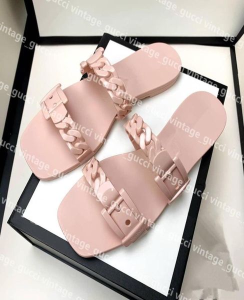 

2021 brand luxury design slippers camellia flower women slides jelly shoes slipper summer flip flops beach sandals flats ladie1300834, Black
