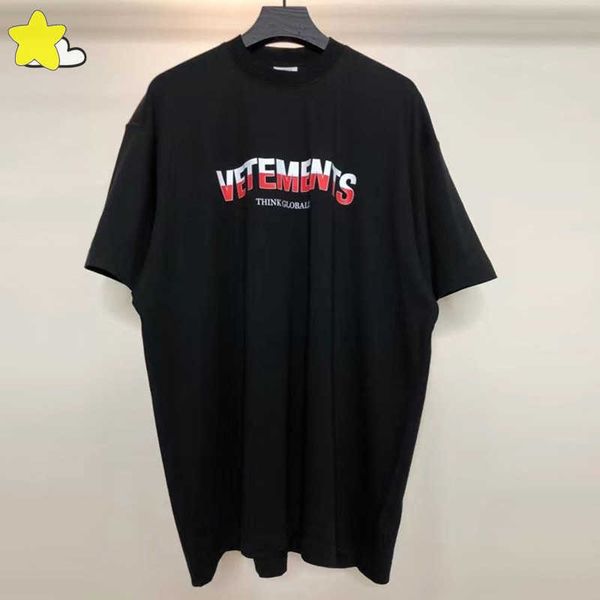 

men's t-shirts polish flag series vetements ink globally t shirt men's cloes casual couple color blo tee vtm oversized short sleev, White;black