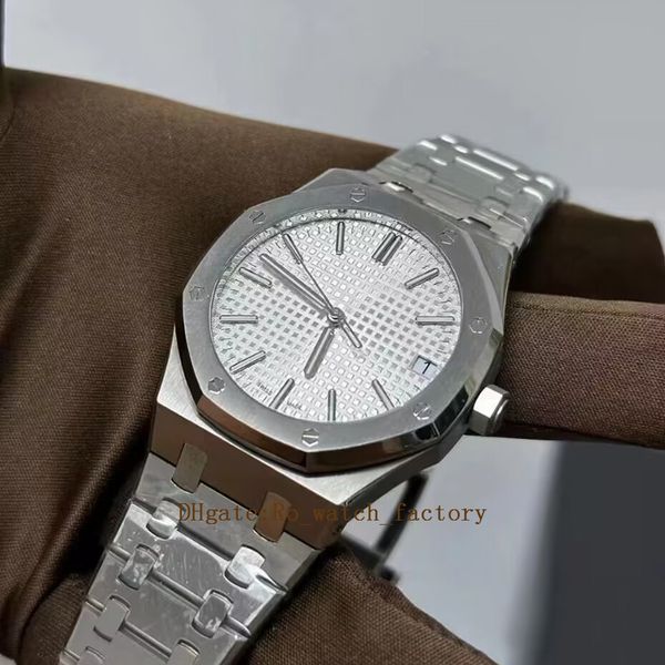 

men watch designer luxury 15510st automatic movement watches size 41mm 904l stainless steel strap waterproof sapphire, Slivery;brown