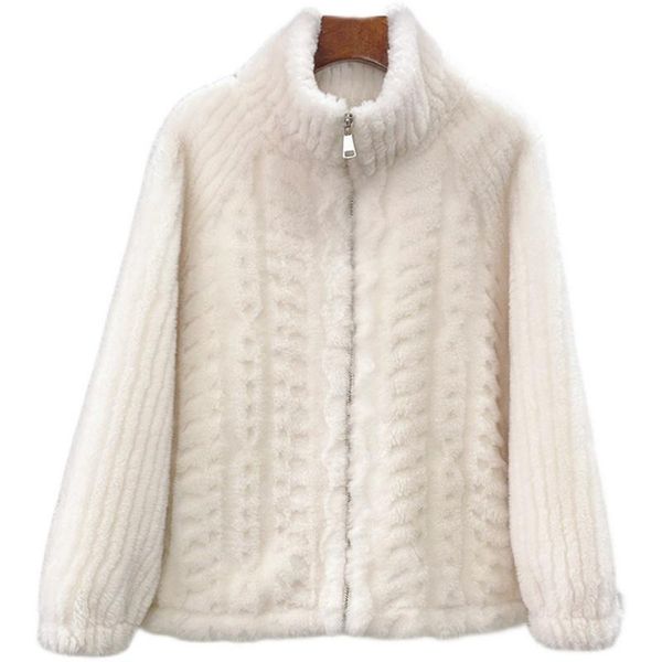 

fur pudi women wool fur coat jacket winter female girl real sheep shearing parka overcoat ct179, Black