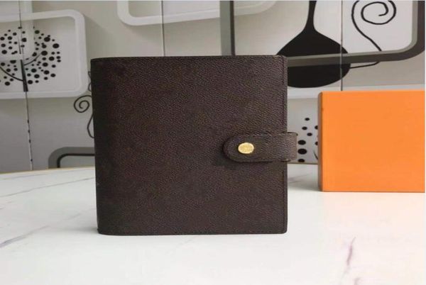 

genuine leather mens fashion classic casual credit card id holder notebook ultra slim wallet packet for mans women with current 6591892, Brown;gray