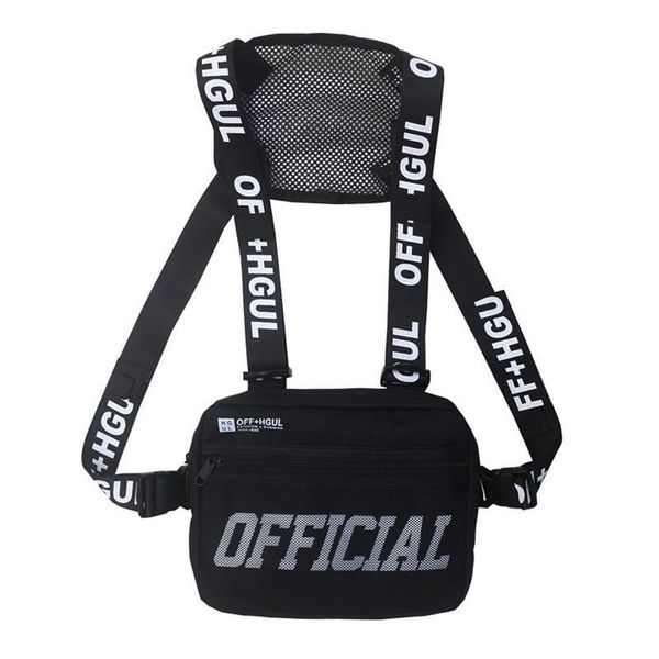 

trendy chest bag ins letter printing skills tactical men and women vest304y