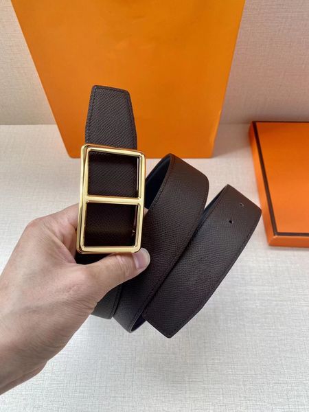 

luxary belt man designer belt fashion belt for man 3.8cm width 110-125cm double-sided adjustable waistband gold silver black buckle stee gen, Black;brown