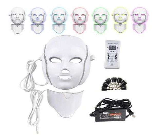 

2 types 7 colors electric led facial mask face mask machine light therapy mask neck beauty led pon therapy2804510