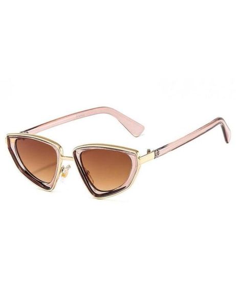 

fashion small cat eye women sunglasses brand designer vintage triangle candy color female sun glasses shades uv400 men4124267, White;black