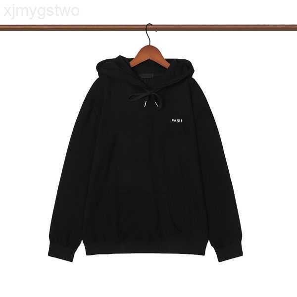 

designer hoodie mens pullover womens sweatshirts felpa uomo cotton jumper with paris letter print crewneck long sleeve autumn winter 100c8b, Black