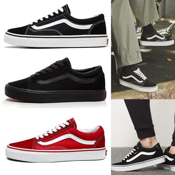 

2023 men women canvas shoes old skool triple white black red fashion slip on skateboard sports sneakers designer school casual run221s