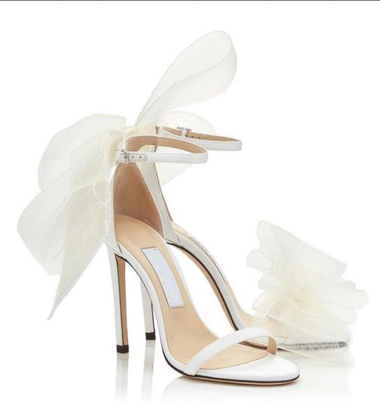 

elegant sandals designer dreamy aveline asymmetrical gorgeous mesh feather bow high heels wedding shoes leather pin stiletto dress1339524, Black
