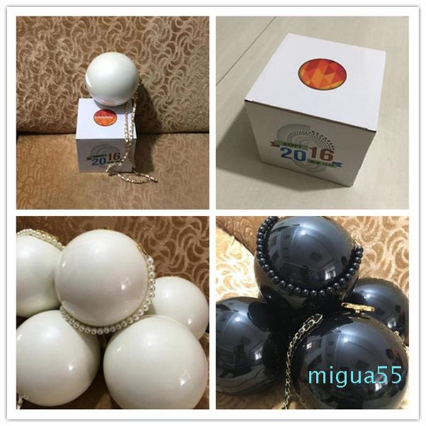 

happy new year vip gift bags black and ivory pearl ball evening bags women248k