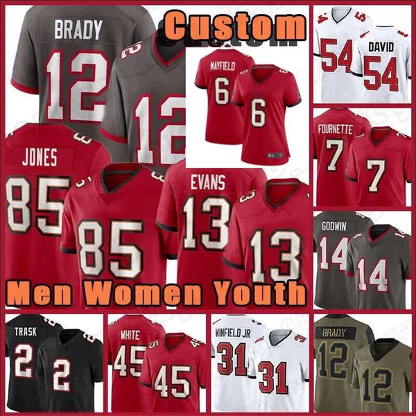 

custom baker mayfield tampas bayes football buccaneeres jersey mike evans devin white tom brady rob gronkowski nflaaad chris godwin jerseys