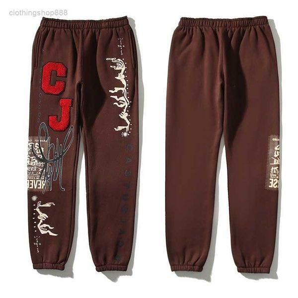 

men's pants autumn/winter ts letter printing cj towel embroidered and high street sports guard casual ahk3, Black