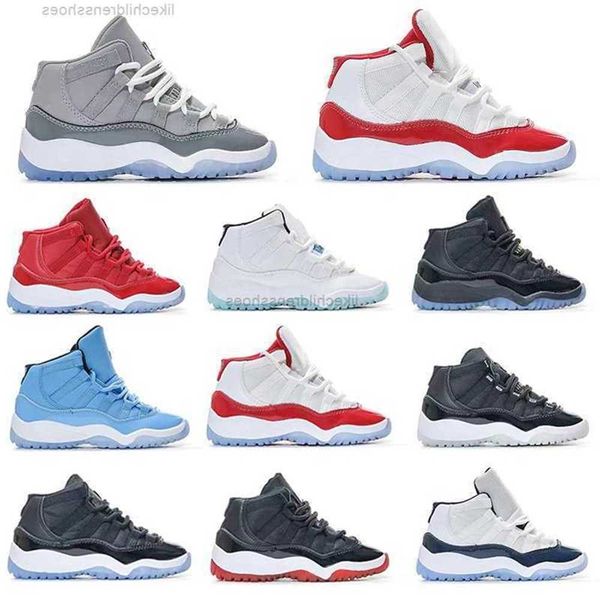 

bred 11s kids basketball shoes cool grey gym black white powder infant children toddler gamma blue concord sneakers boys girls sneakers spac