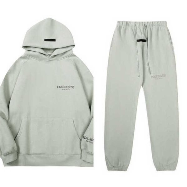 

men's classics luxury tracksuits esss entials sweatshirts letter hoodies men women sportswear hooded pant coat sweater pullover couple, Black