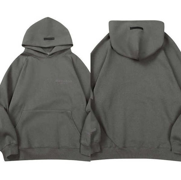 

luxury fashion men's sweatshirts esss ential tracksuits letter hoodies men women sportswear hooded pant coat sweater pullover couple h, Gray