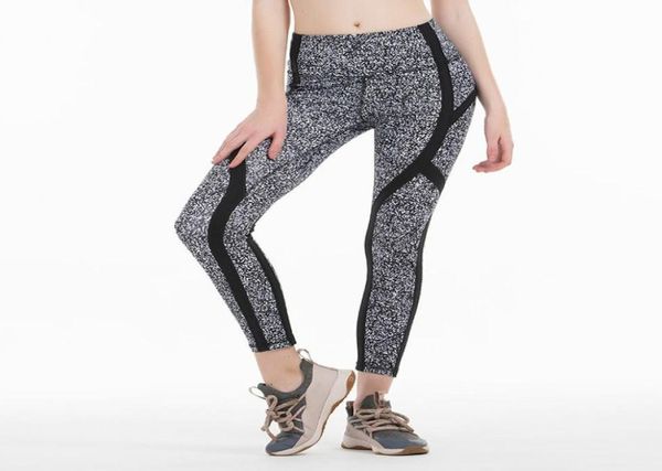 

splicing yoga pants high waist women sports gym wear leggings elastic fitness lady overall full tights workout3712418
