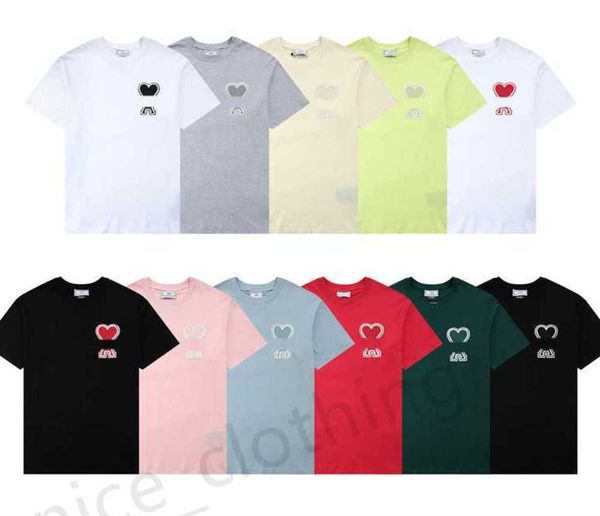 

mens designer amis t shirt womens korea fashion tees luxury brand short sleeves summer lovers crew neck clothes clothing s-xl02, White;black
