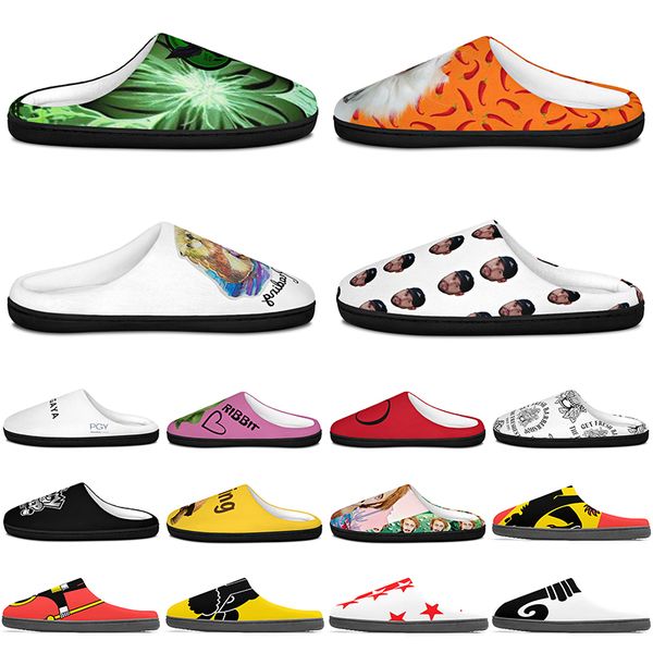 

diy Slippers Custom Slippers Customized Cotton Slippers Men Women Cotton Slippers fashionable antislip antiskid Warm Customized Patterns big Size 11720