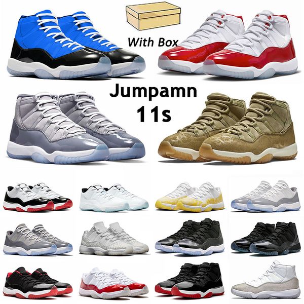 

with box wholesale new jmpman 11s mens womens sports basketball shoe black blue cement grey tour yellow snakeskin cherry glitter casual fash