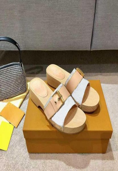 

wooden beach slippers sandal summer fashion woman shoes flip flops lady slipper metal women shoe flat ladies6278974, Black