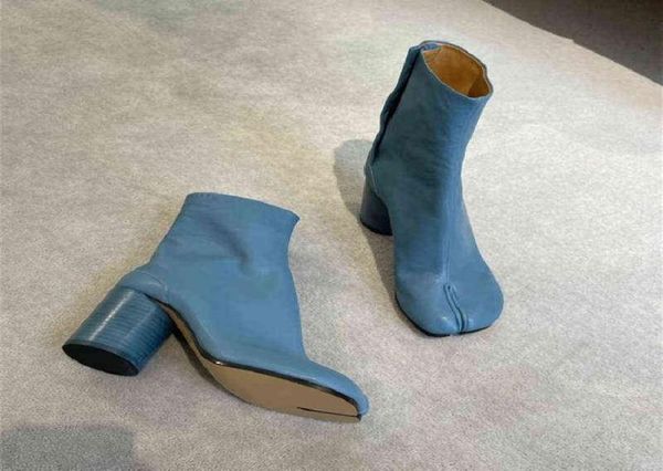 

dress shoes split toe ankle ninja tabi boot leather women mm6 closure type round heel 8cm3cm woman 2206221299093, Black