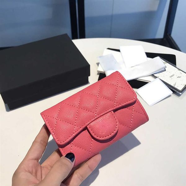 

genuine leathe passport holders original quality luxury leather card holder coin purse ladies fashion caviar leather bag making ri282k, Red;black