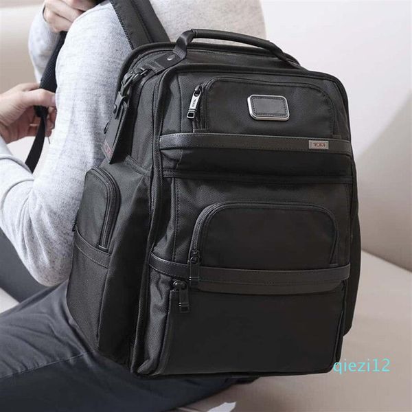 

3 series ballistic nylon men's black business backpack computer bag backpack224d