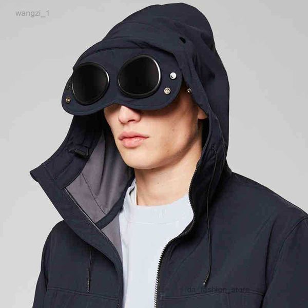 

men's hoodies & sweatshirts cp hooded jackets windproof storm cardigan overcoat fashion hoodie zip fleece lined coat designer jacket s8, Black